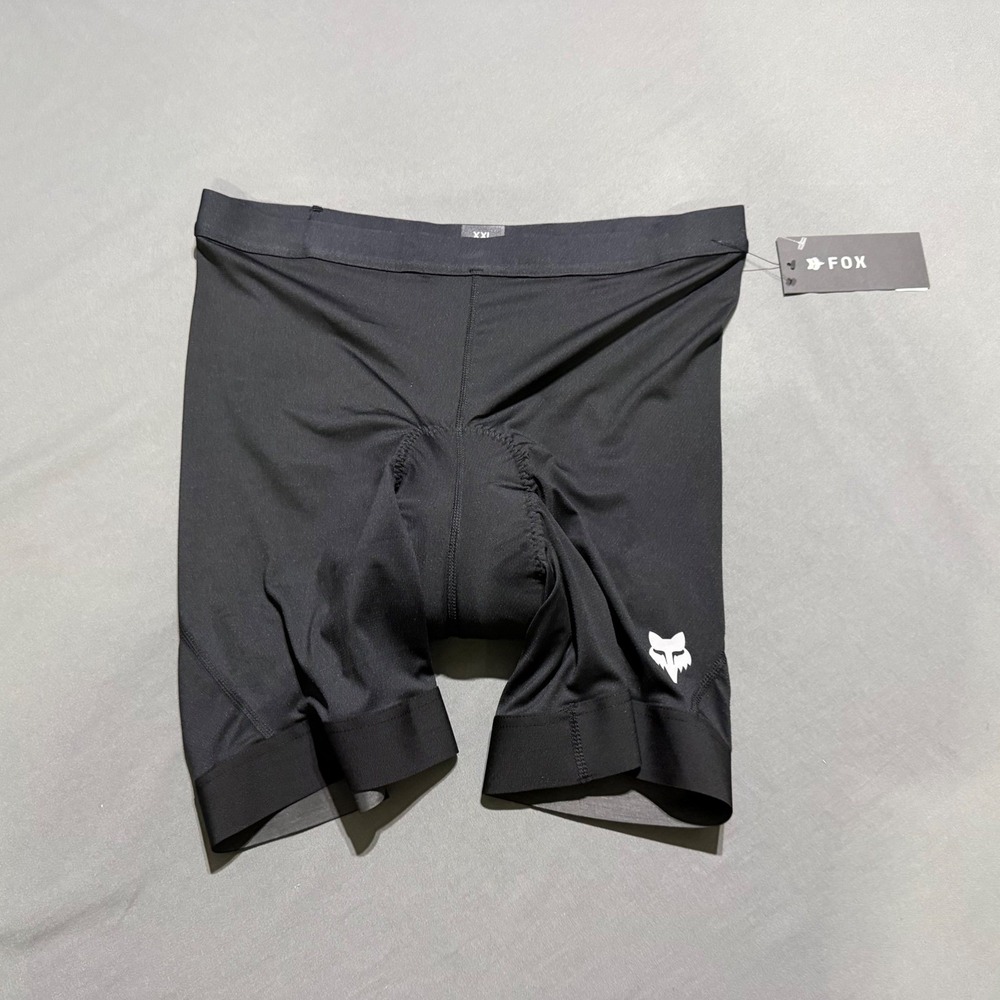 Fox Racing Padded Liner Shorts Mens XXL Black Mountain Bike Cycling Chamois NEW - Picture 1 of 7